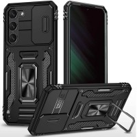 Ударостійкий чохол Camshield Army Ring для Samsung Galaxy S21 FE Чорний / Black