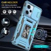 Ударопрочный чехол Camshield Army Ring для Xiaomi Redmi 12 / Poco M6 Pro 5G Голубой / Light Blue