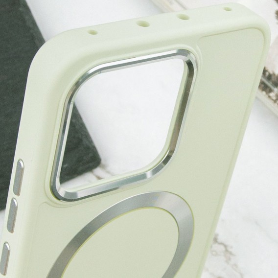TPU чехол Bonbon Metal Style with MagSafe для Xiaomi Redmi Note 13 4G Белый / White