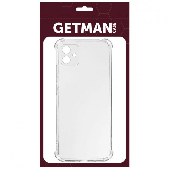 TPU чехол GETMAN Ease logo усиленные углы Full Camera для Samsung Galaxy A05 Бесцветный (прозрачный)