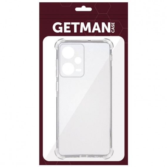 TPU чехол GETMAN Ease logo усиленные углы Full Camera для Xiaomi Poco X5 5G / Redmi Note 12 5G Бесцветный (прозрачный)