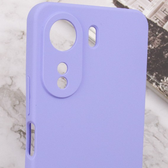 Чохол Silicone Cover Lakshmi Full Camera (AAA) with Logo для Xiaomi Redmi 13C / Poco C65 Бузковий / Dasheen