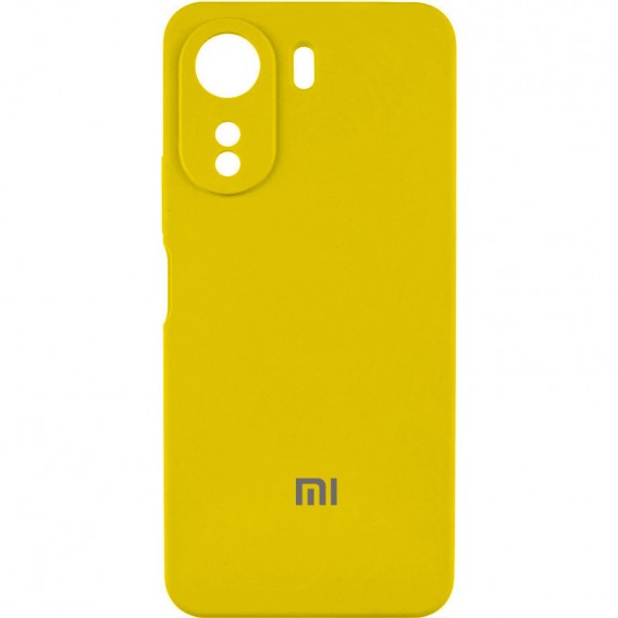 Чехол Silicone Cover Lakshmi Full Camera (AAA) with Logo для Xiaomi Redmi 13C / Poco C65 Желтый / Yellow