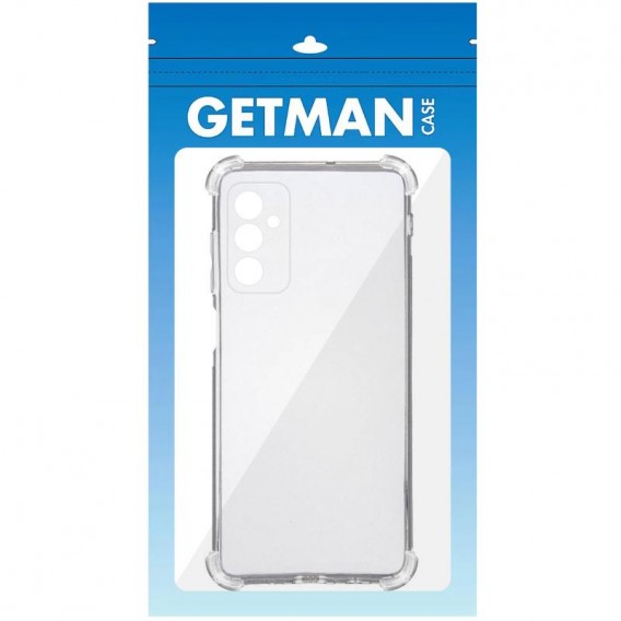 TPU чохол GETMAN Ease logo посилені кути Full Camera для Samsung Galaxy M35 5G Безбарвний (прозорий)