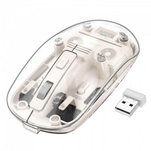 Мышь беспроводная Hoco GM29 Mysterios Bluetooth + 2.4G Space White
