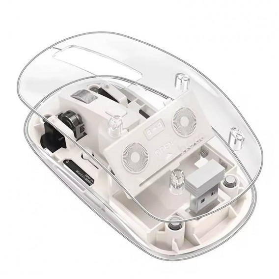 Мышь беспроводная Hoco GM29 Mysterios Bluetooth + 2.4G Space White
