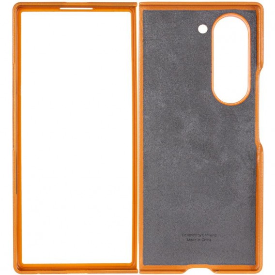 Шкіряний чохол Leather Case (AAA) для Samsung Galaxy Z Fold6 Tan