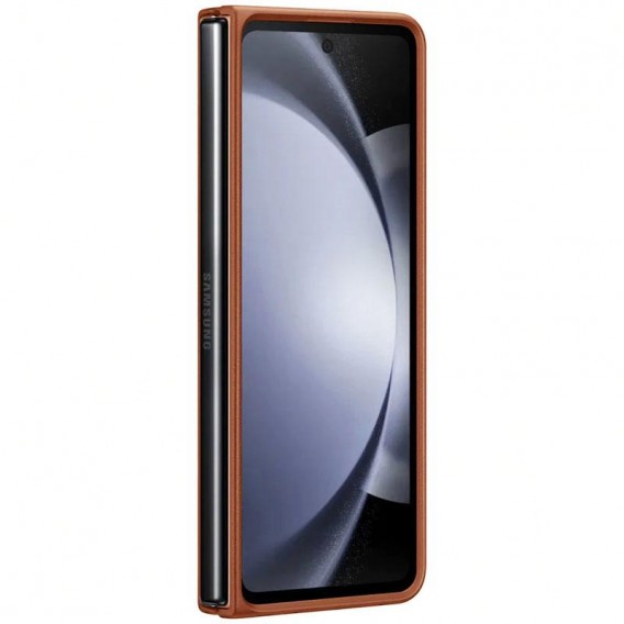 Шкіряний чохол Leather Case (AAA) для Samsung Galaxy Z Fold5 Brown