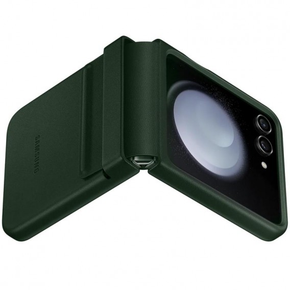 Шкіряний чохол Leather Case (AAA) для Samsung Galaxy Z Flip5 Green