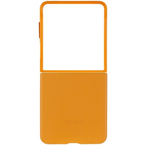 Шкіряний чохол Leather Case (AAA) для Samsung Galaxy Z Flip5 Brown