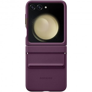 Шкіряний чохол Leather Case (AAA) для Samsung Galaxy Z Flip5 Purple