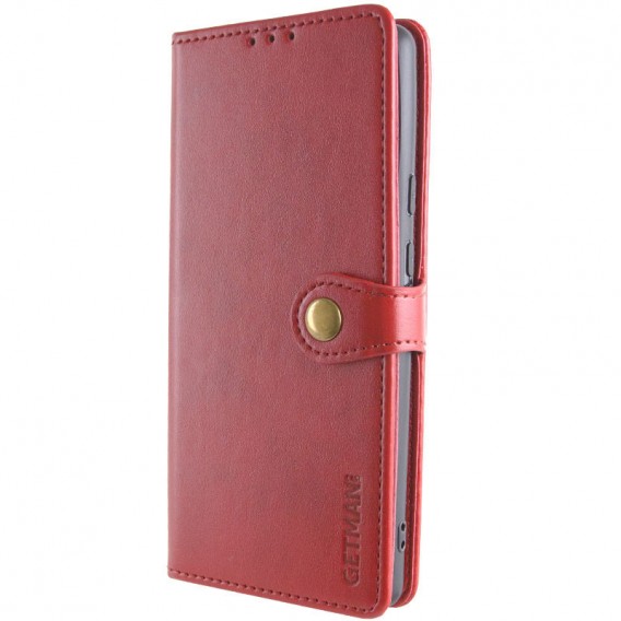 Кожаный чехол-книжка GETMAN Gallant (PU) для Samsung Galaxy S24 FE Красный