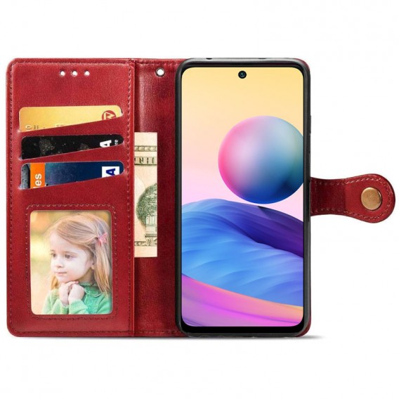 Кожаный чехол-книжка GETMAN Gallant (PU) для Samsung Galaxy S24 FE Красный