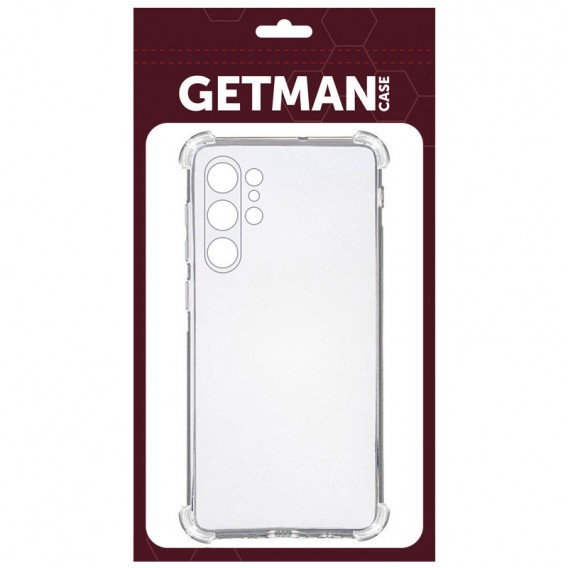 TPU чохол GETMAN Ease logo посилені кути Full Camera для Samsung Galaxy S25 Ultra Безбарвний (прозорий)