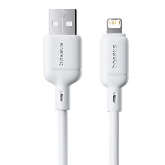 Дата кабель Baseus Silky Series OS Fast Charging USB to Lightning 2.4A (2m) (P1037770) Moon White