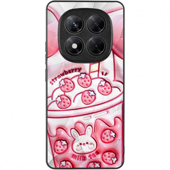 TPU+PC чехол Prisma Fluffie для Xiaomi Redmi Note 14 Pro 4G Strawberry
