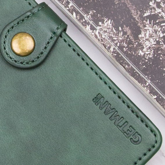 Кожаный чехол-книжка GETMAN Gallant (PU) для Xiaomi Redmi Note 14 Pro 5G / 14 Pro+ Зеленый