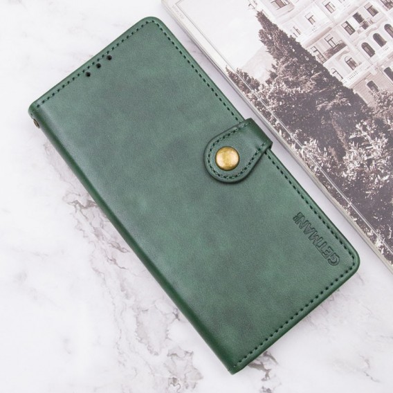 Кожаный чехол-книжка GETMAN Gallant (PU) для Xiaomi Redmi Note 14 Pro 5G / 14 Pro+ Зеленый