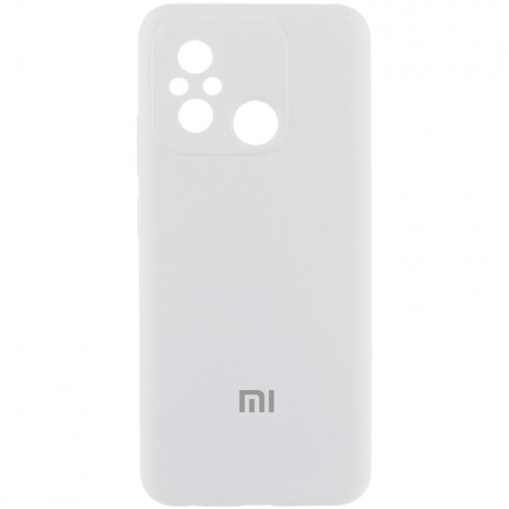 Чохол Silicone Cover Lakshmi Full Camera (AA) with logo для Xiaomi Redmi 12C / Poco C55 Білий / White