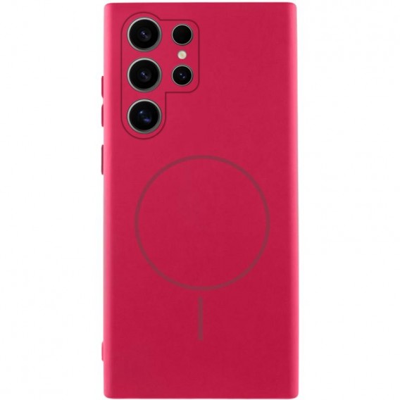 Чохол Silicone Cover Lakshmi Full Camera (AA) with MagFit для Samsung Galaxy S23 Ultra Червоний / Rose Red