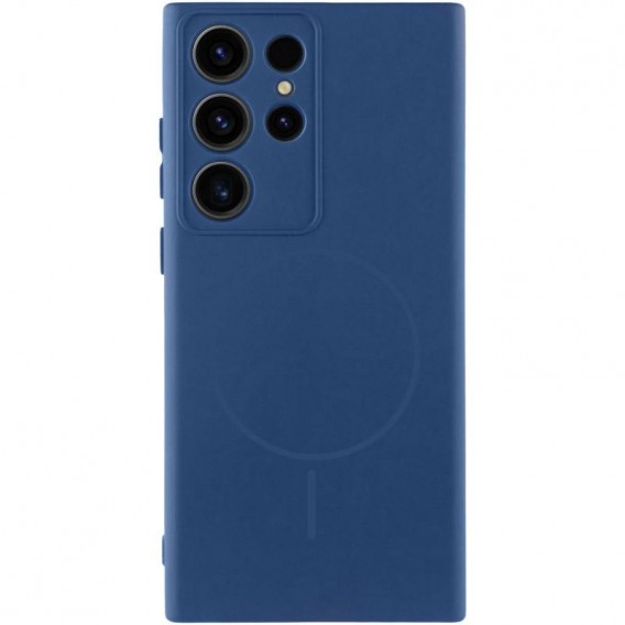Чохол Silicone Cover Lakshmi Full Camera (AA) with MagFit для Samsung Galaxy S23 Ultra Синій / Navy blue