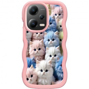 Чехол TPU Cloudy Pictures для Xiaomi Poco X5 5G / Redmi Note 12 5G Kittens Чехол TPU Cloudy Pictures для Xiaomi Poco X5 5G / Redmi Note 12 5G Kittens