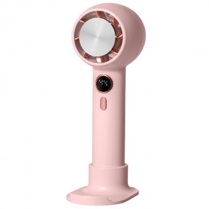 Портативний вентилятор YL007 with Display з підставкою для телефону 2000mAh Pink