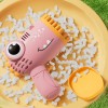 Пістолет для мильних бульбашок Dinosaur Bubble Gun з насадкою на 40 отворів 50ml Pink