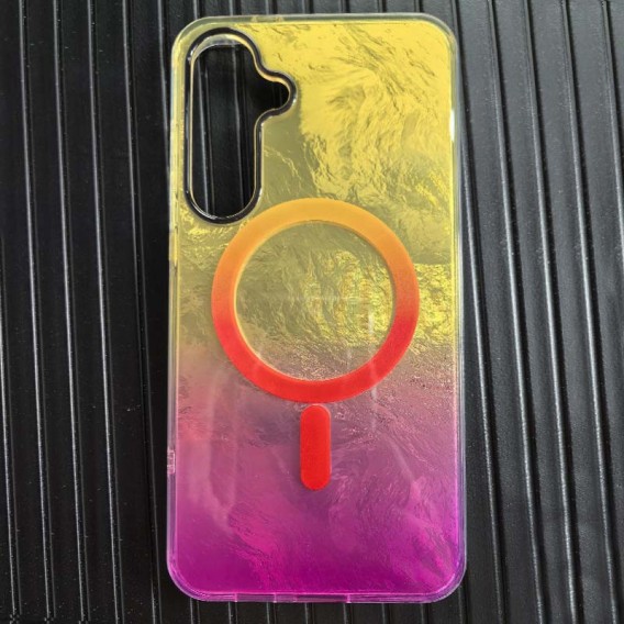 Чохол TPU Shiny Mountain (MagFit) для Samsung Galaxy S24+ Yellow / Pink
