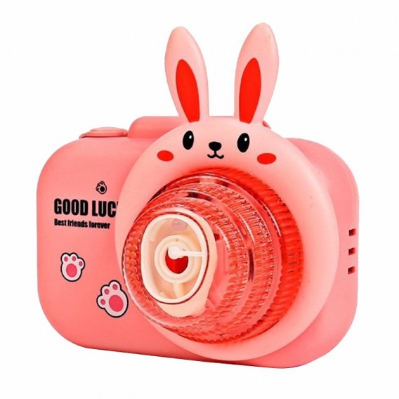Фотокамера-генератор мильних бульбашок 9996 Children's camera Rabbit / Pink