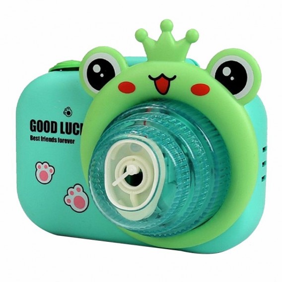 Фотокамера-генератор мильних бульбашок 9996 Children's camera Frog / Green