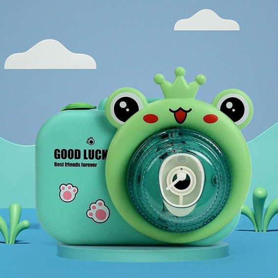 Фотокамера-генератор мильних бульбашок 9996 Children's camera Frog / Green