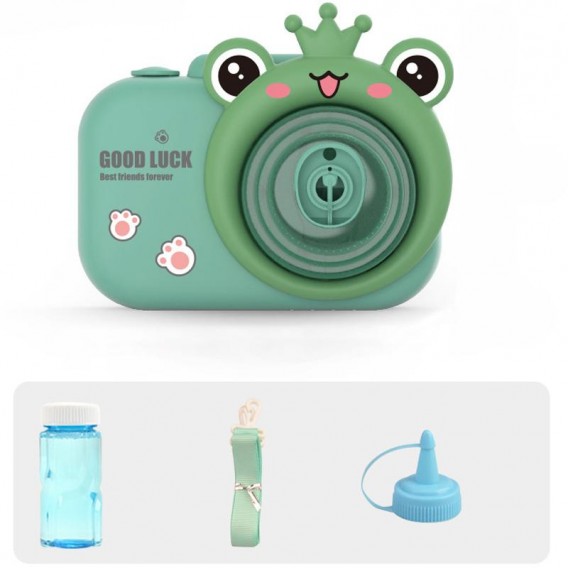 Фотокамера-генератор мильних бульбашок 9996 Children's camera Frog / Green