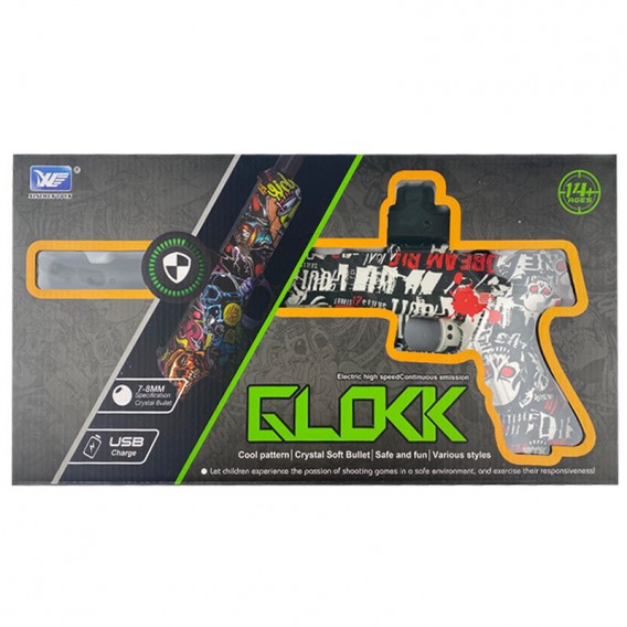 Пистолет на гидрогелевых шариках (орбизах) Glokk Black / Red