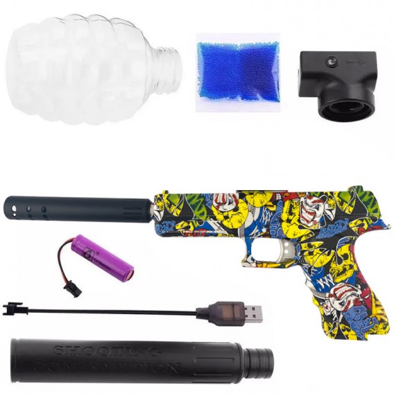 Пистолет на гидрогелевых шариках (орбизах) Glokk Colorful