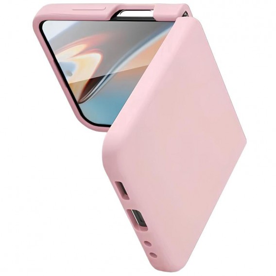 Чехол Foldables Silicone Cover Lakshmi (AAA) для Samsung Galaxy Z Flip5 Розовый / Pink Sand
