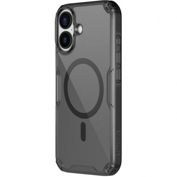 TPU чехол Nillkin Nature Pro Magnetic для Apple iPhone 17 (6.3") Черный (прозрачный)