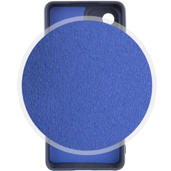 Чехол TPU GETMAN Liquid Silk Full Camera для Samsung Galaxy S23+ Синий / Midnight Blue