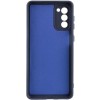 Чехол TPU GETMAN Liquid Silk Full Camera для Samsung Galaxy S23+ Синий / Midnight Blue