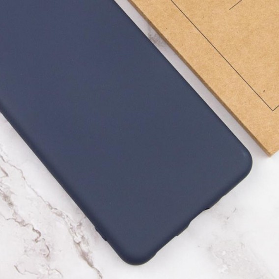 Чехол TPU GETMAN Liquid Silk Full Camera для Samsung Galaxy S23+ Синий / Midnight Blue