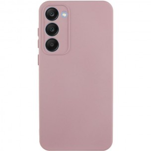 Чехол TPU GETMAN Liquid Silk Full Camera для Samsung Galaxy S23+ Розовый / Pink Sand