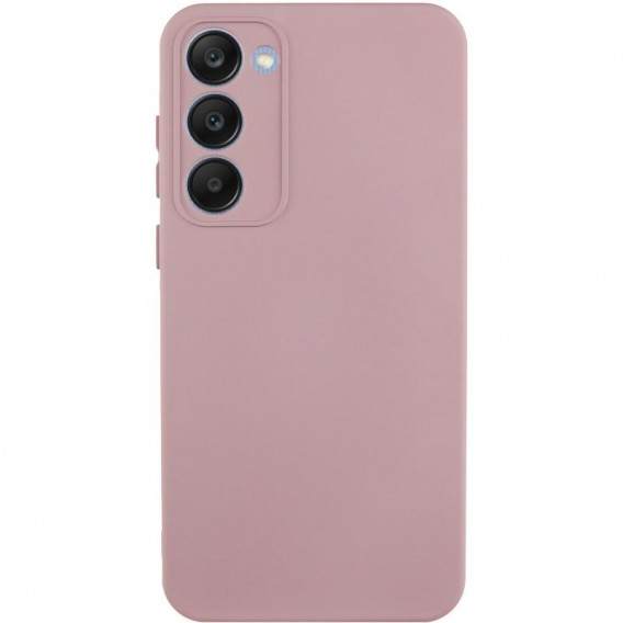 Чехол TPU GETMAN Liquid Silk Full Camera для Samsung Galaxy S23+ Розовый / Pink Sand