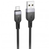 Кабель Hoco X109 Energy USB-A - Micro-USB, 3 м, силіконовий, Чорний / Black