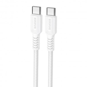 Дата кабель Borofone BX116 Certain Type-C to Type-C 60W (1m) White Дата кабель Borofone BX116 Certain Type-C to Type-C 60W (1m) White