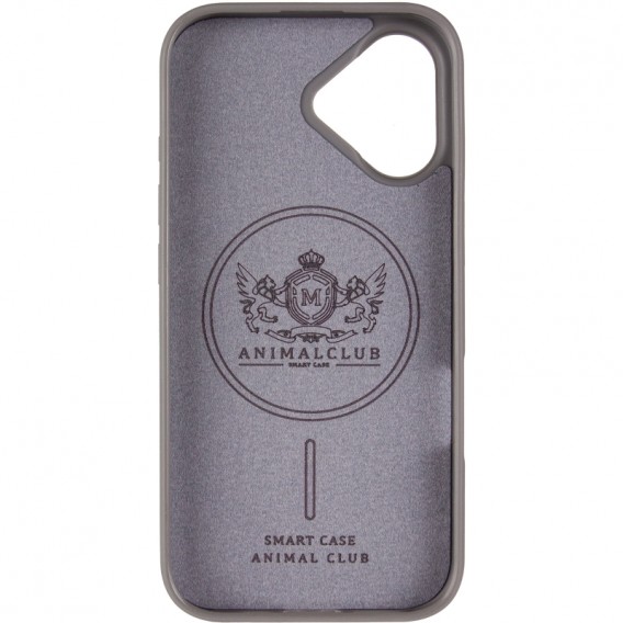TPU+PC чехол Animal Club для Apple iPhone 16 (6.1 дюйма) Titanium Gray TPU+PC чехол Animal Club для Apple iPhone 16 (6.1 дюйма) Titanium Gray