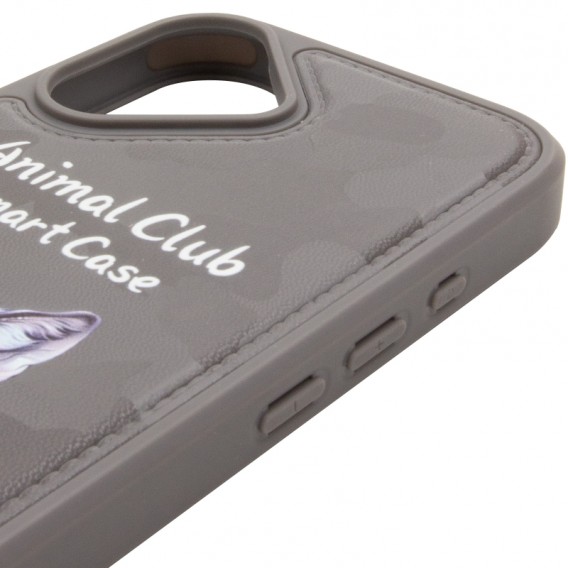 TPU+PC чехол Animal Club для Apple iPhone 16 (6.1 дюйма) Titanium Gray TPU+PC чехол Animal Club для Apple iPhone 16 (6.1 дюйма) Titanium Gray