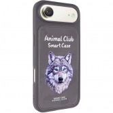 TPU+PC чехол Animal Club для Apple iPhone 17 Air (6.5 дюйма) Titanium Gray