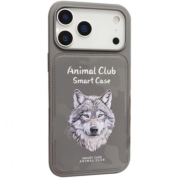 TPU+PC чохол Animal Club для Apple iPhone 17 Pro Max (6.9") Titanium Gray