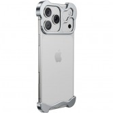 Чехол для iPhone 18 Pro / iPhone 17 Pro Minimalist Metal Bumper Silver
