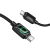 Дата кабель Hoco U146 Mundo Type-C to Type-C 60W (1.2m) Black